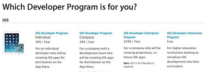iOS開發者賬號（個人、公司、企業）的區別及優缺點介紹